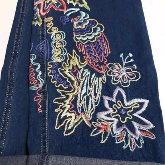 Escada vintage embroidered mom jeans sz 27 waist unique custom rare - Picture 14 of 15